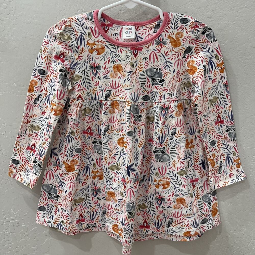 Mini Club Woodland Animals Long Sleeve Dress